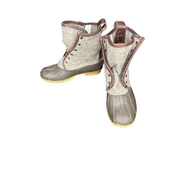 L.L. Bean Waterproof Gorpcore Rubber Bean Boots Size Women's 8 Missing Insoles - Picture 1 of 10